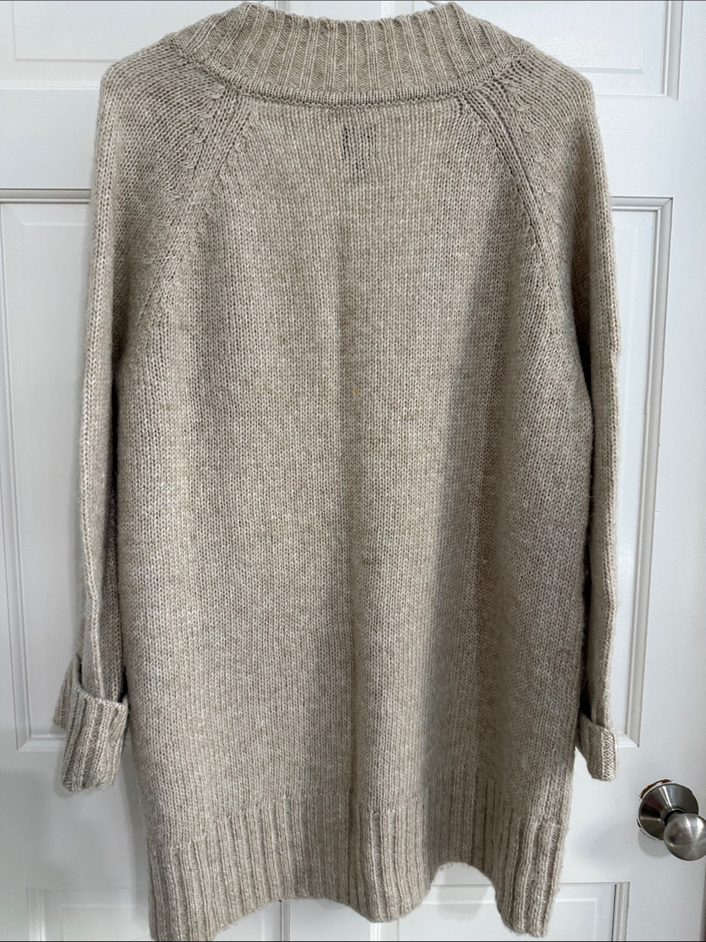 GAP Women's Beige Wool Blend Button Cardigan - Picture 3 of 3